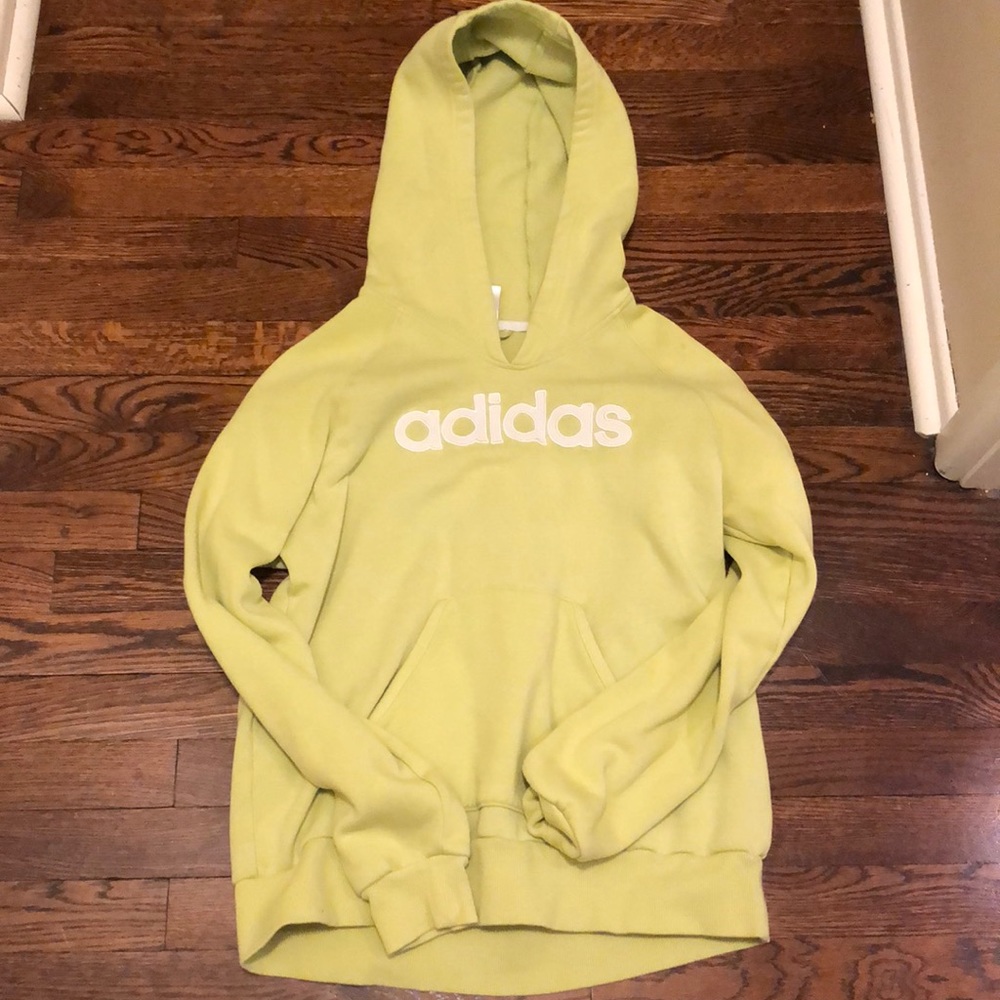 Adidas hoodie bright green